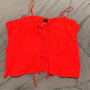Red Sleeveless Women's Top
